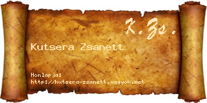 Kutsera Zsanett névjegykártya