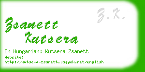 zsanett kutsera business card